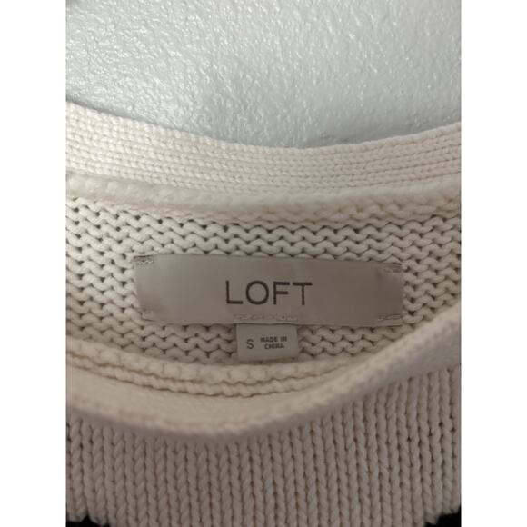 Loft Sz Small Knit Cotton Bobble Dot Sweater Preppy Casual Polk a Dot - Picture 4 of 8